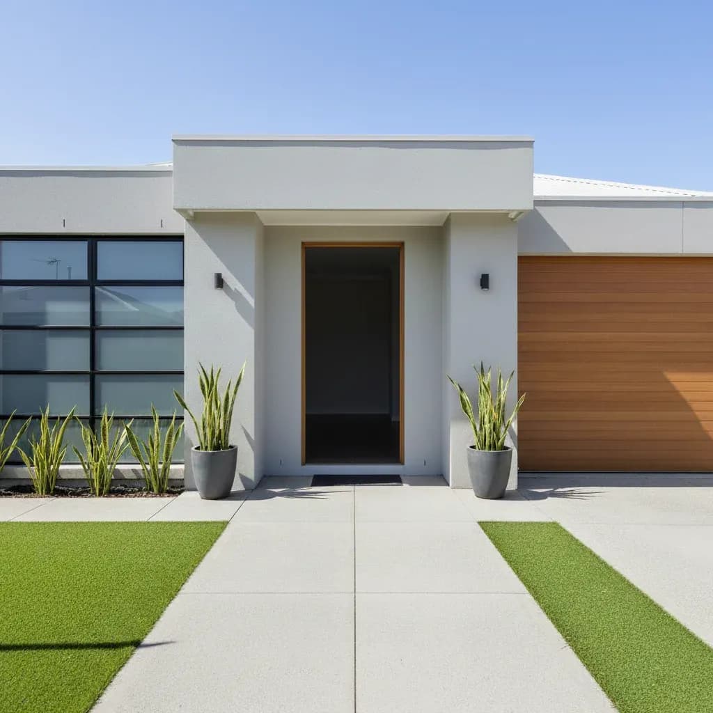 Modern House Crimsafe Entrance