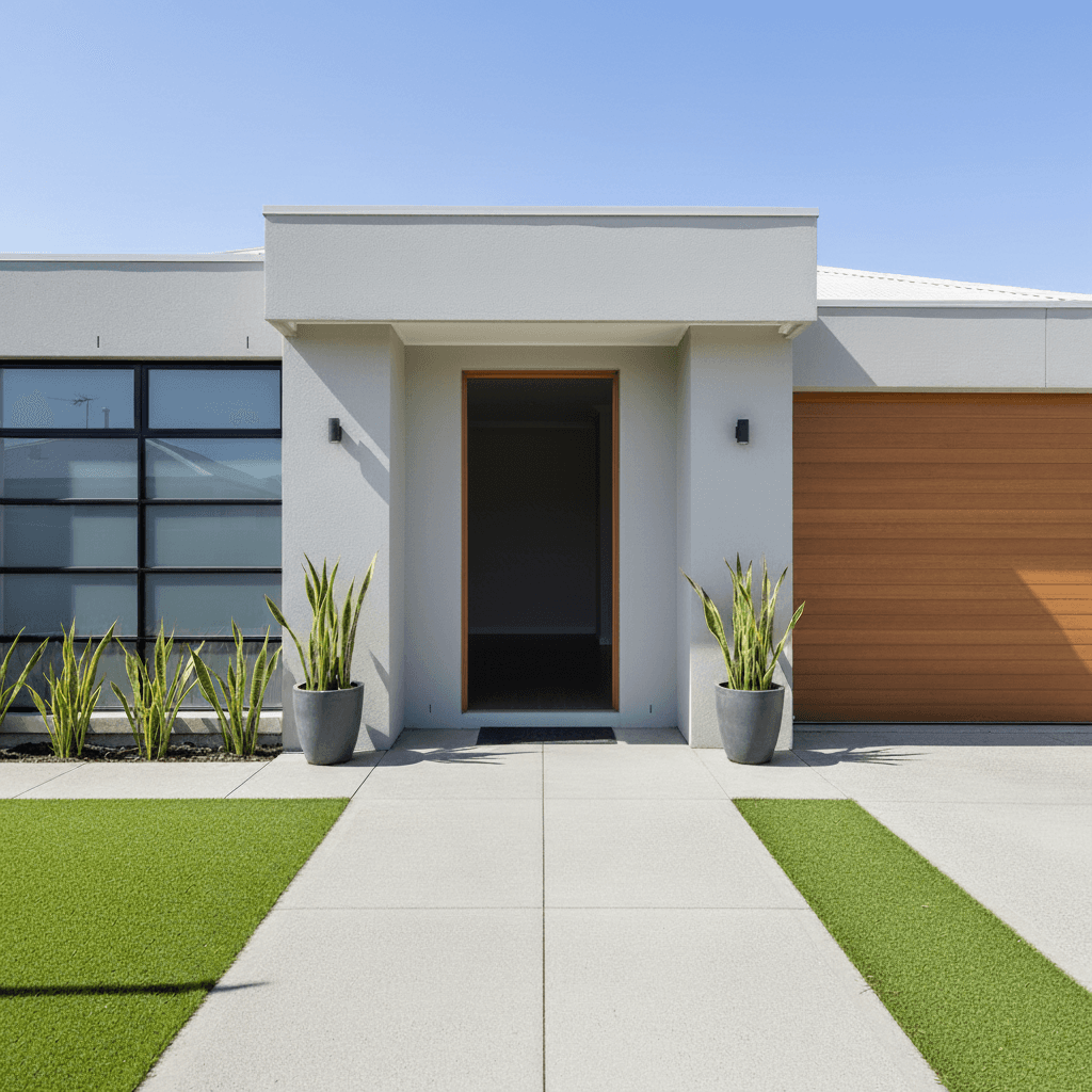 Modern House Crimsafe Entrance