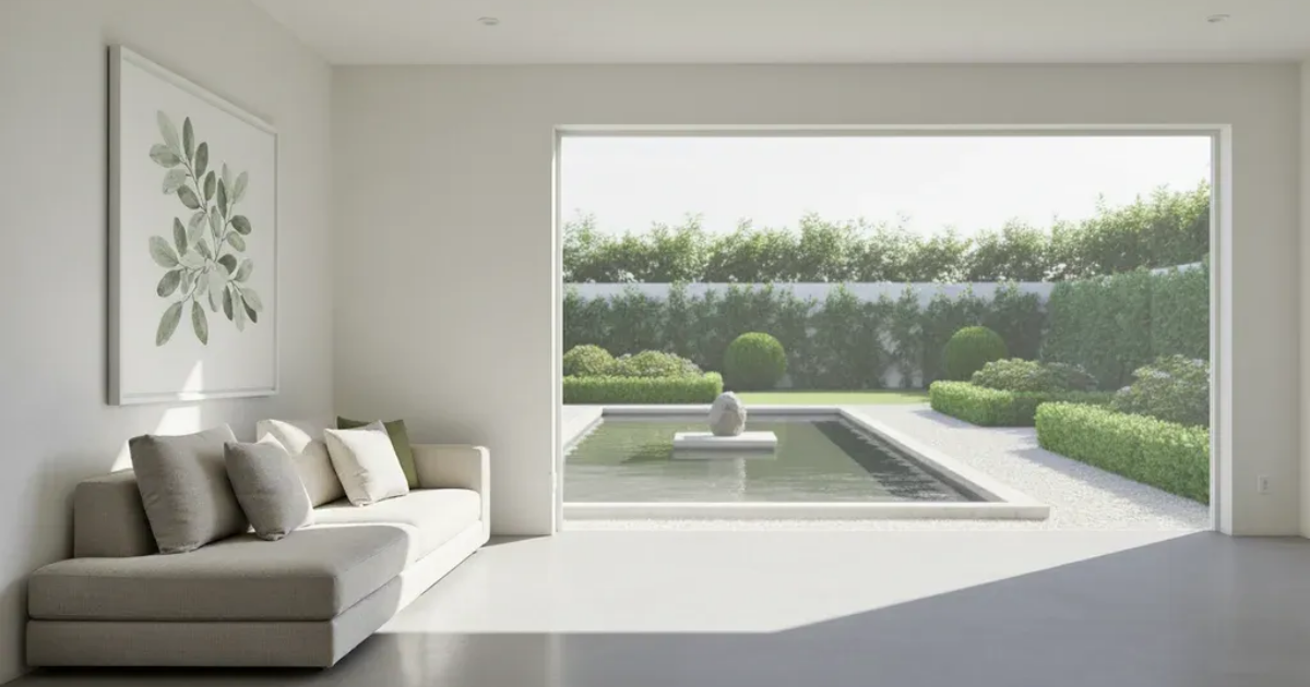 Modern House Living Room - Crimsafe | Window and Door Visualiser